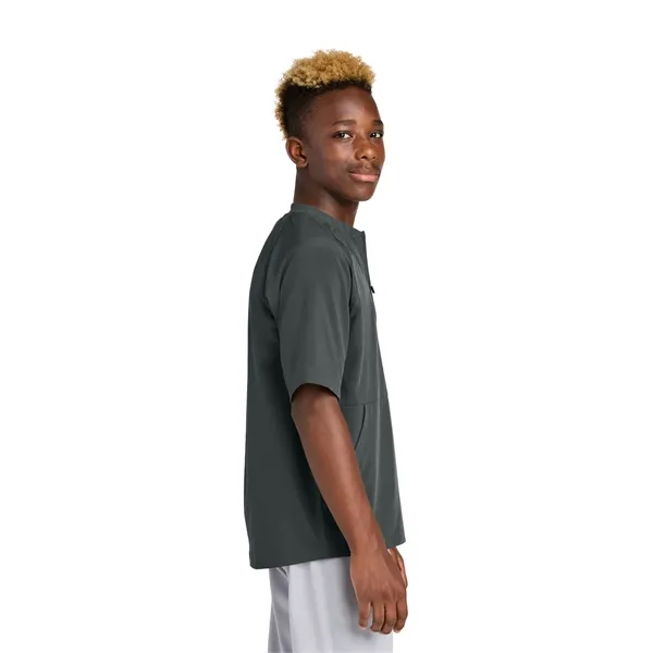 Sport-Tek Youth Repeat 1/2-Zip Short Sleeve Jacket
