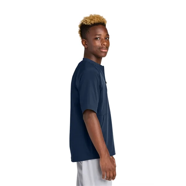 Sport-Tek Youth Repeat 1/2-Zip Short Sleeve Jacket