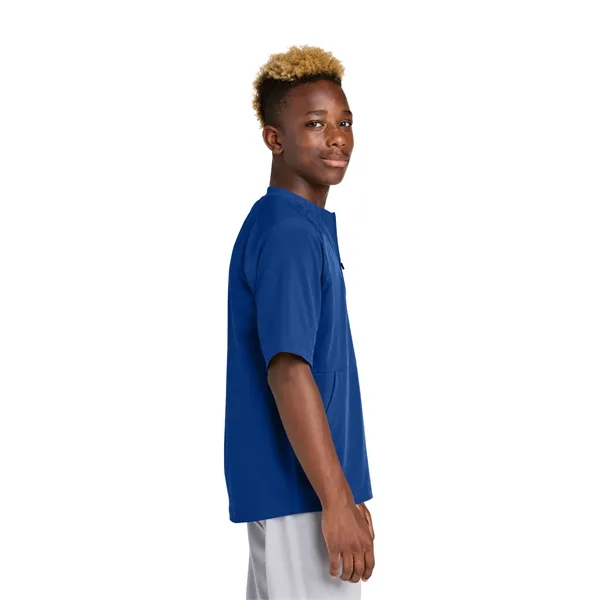 Sport-Tek Youth Repeat 1/2-Zip Short Sleeve Jacket