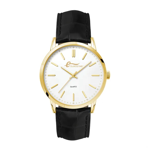 Custom Men's Metal Case 3-Hand movement Men's Gold Plated Metal ...