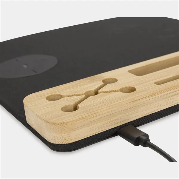 RPET Mouse Pad with 10W Wireless Charger - RPET Mouse Pad with 10W Wireless Charger - Image 0 of 11