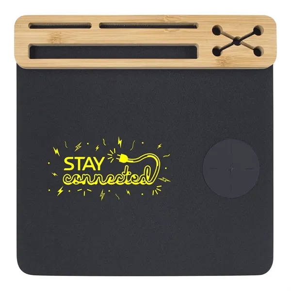 RPET Mouse Pad with 10W Wireless Charger - RPET Mouse Pad with 10W Wireless Charger - Image 4 of 11