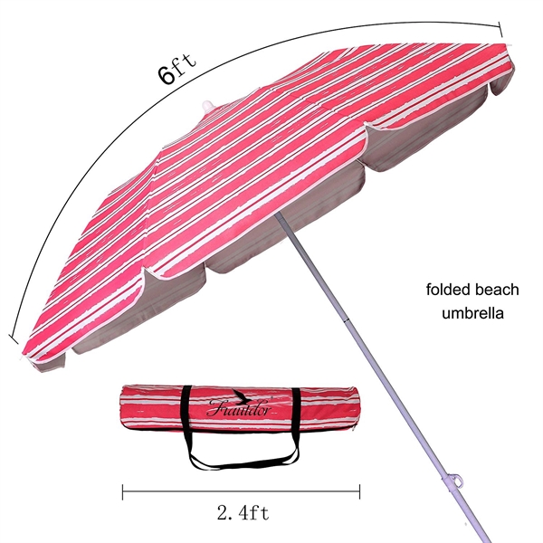 6ft folded beach Umbrella - 6ft folded beach Umbrella - Image 1 of 6