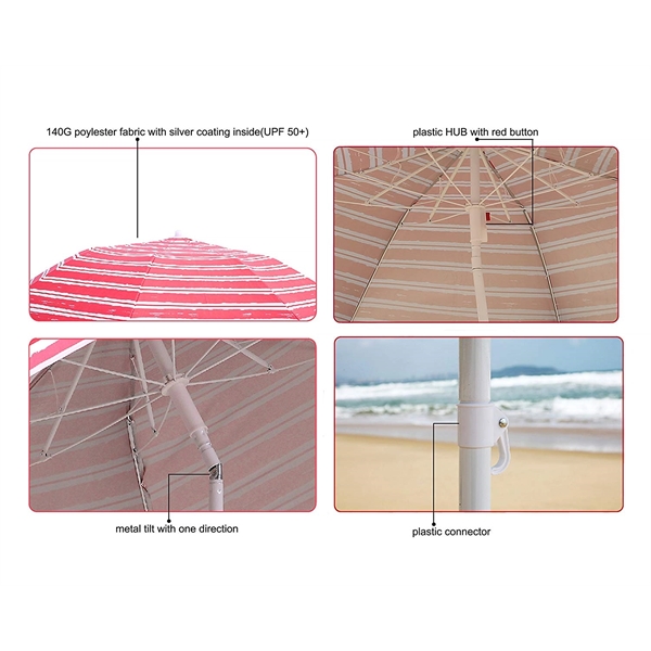 6ft folded beach Umbrella - 6ft folded beach Umbrella - Image 2 of 6