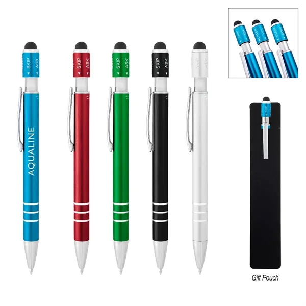 Recycled Aluminum Spin Game Top Pen With Stylus - Recycled Aluminum Spin Game Top Pen With Stylus - Image 0 of 21