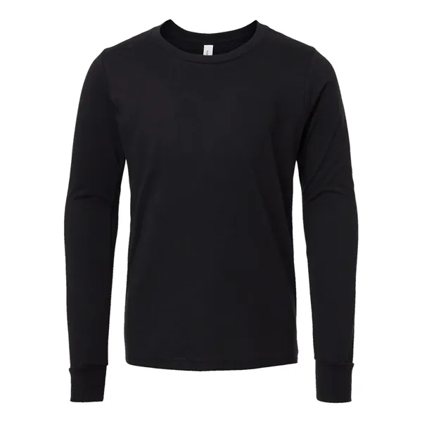 BELLA + CANVAS Youth Heather CVC Long Sleeve Tee