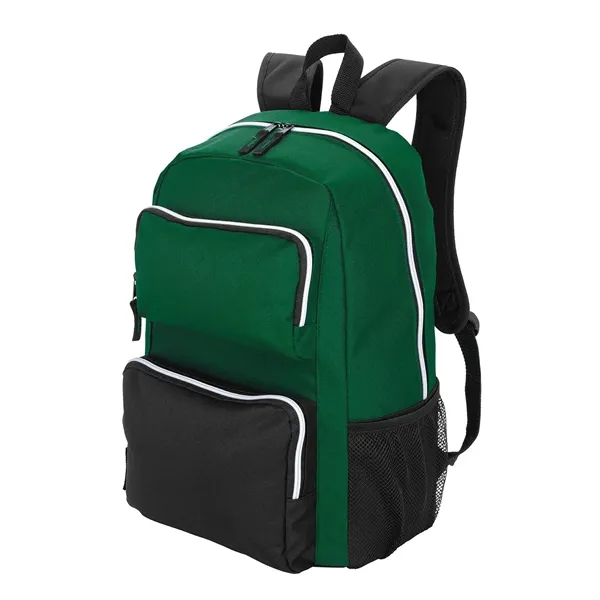 RPET Double-Pocket Computer Backpack - RPET Double-Pocket Computer Backpack - Image 2 of 10
