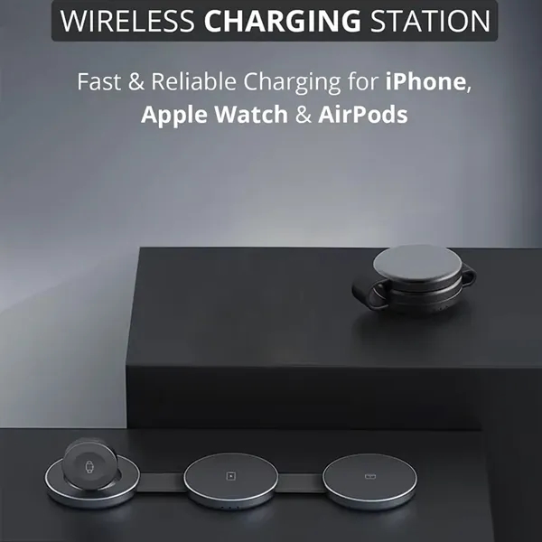 3 in 1 Magnetic Wireless Charging Station - 3 in 1 Magnetic Wireless Charging Station - Image 4 of 6