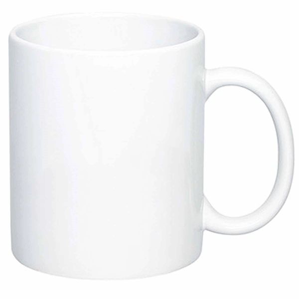 11 oz. Ceramic Dishwasher-Safe Coffee Mug w/ C-Handle - 11 oz. Ceramic Dishwasher-Safe Coffee Mug w/ C-Handle - Image 1 of 8