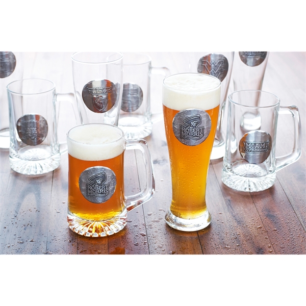 Beer Mug with Metal Medallion - Beer Mug with Metal Medallion - Image 2 of 3