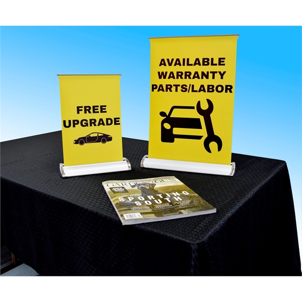 Mini tabletop Retractable Banner Stand - Mini tabletop Retractable Banner Stand - Image 1 of 2