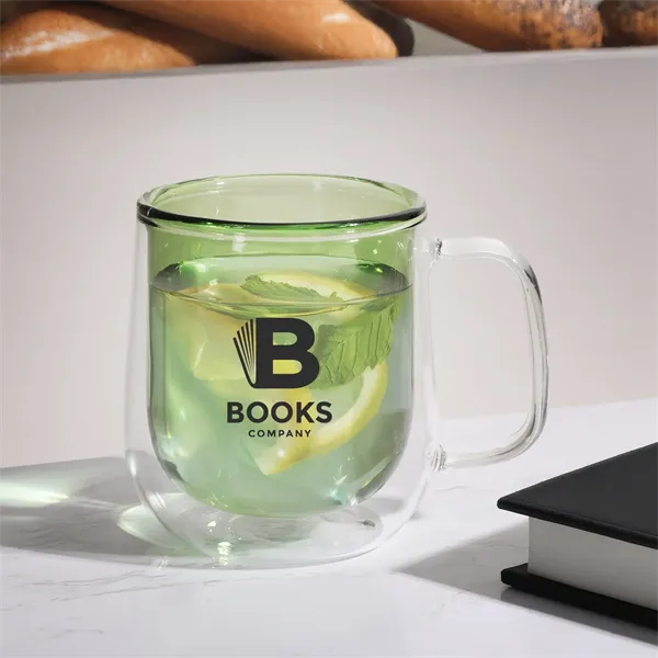 8.4 Oz. Double Walled Colored Glass Mug - 8.4 Oz. Double Walled Colored Glass Mug - Image 0 of 4