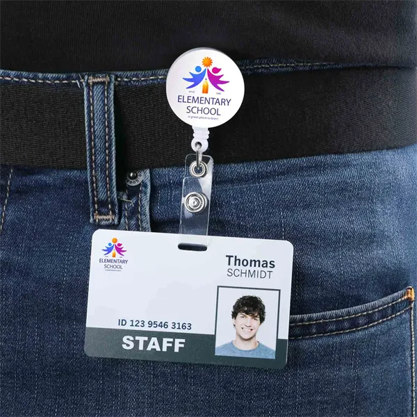 Id Buddy Round Retractable Swivel Badge Reel - Id Buddy Round Retractable Swivel Badge Reel - Image 4 of 5