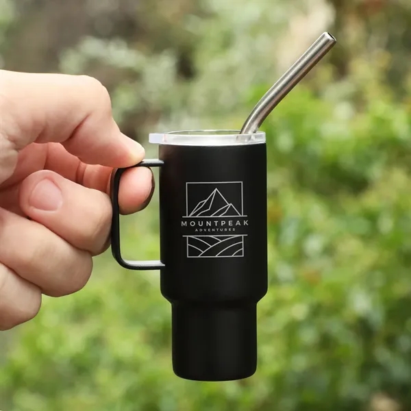 Custom 2 Oz. Mini Stainless Steel Tumbler With Straw