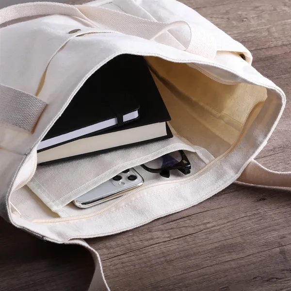 Harper Multi-Pocket Cotton Tote - Harper Multi-Pocket Cotton Tote - Image 4 of 13