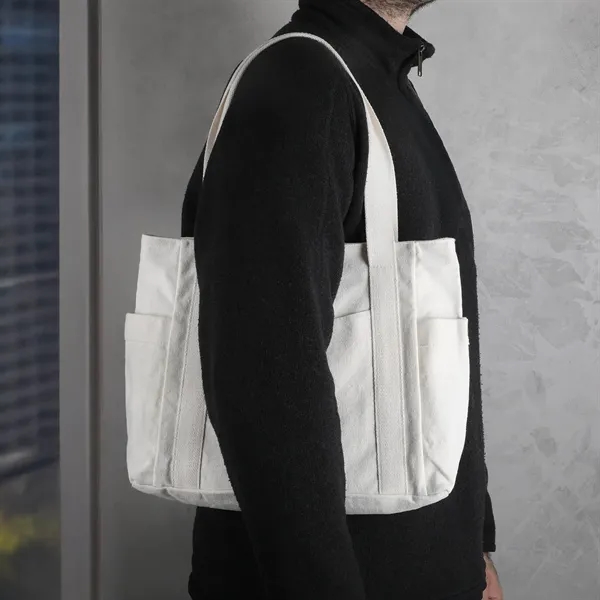 Harper Multi-Pocket Cotton Tote - Harper Multi-Pocket Cotton Tote - Image 5 of 13