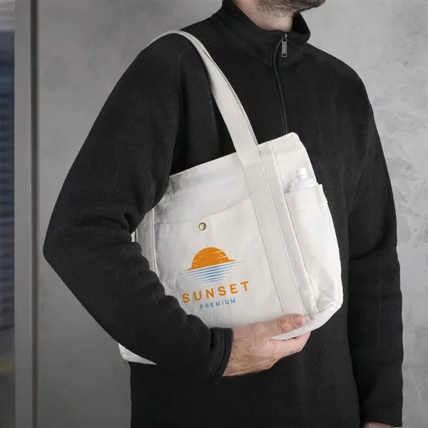 Harper Multi-Pocket Cotton Tote - Harper Multi-Pocket Cotton Tote - Image 8 of 13