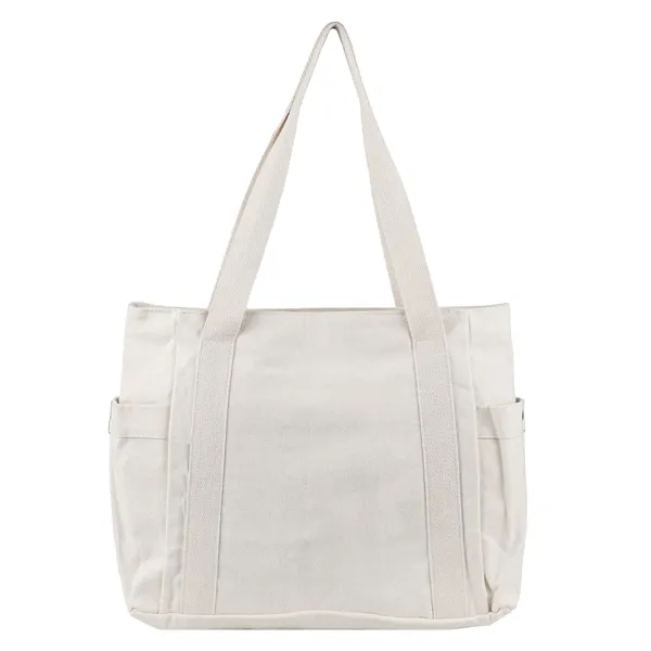 Harper Multi-Pocket Cotton Tote - Harper Multi-Pocket Cotton Tote - Image 11 of 13