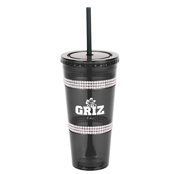 20 oz. "Two Three" Bling Tumbler - 20 oz. "Two Three" Bling Tumbler - Image 0 of 1