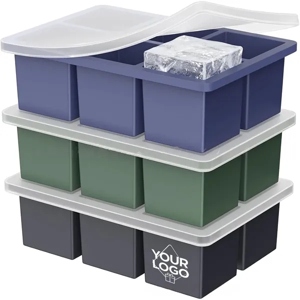 Large 2" Big Silicone Ice Cube Tray with Lid for Whisky - Large 2" Big Silicone Ice Cube Tray with Lid for Whisky - Image 0 of 5