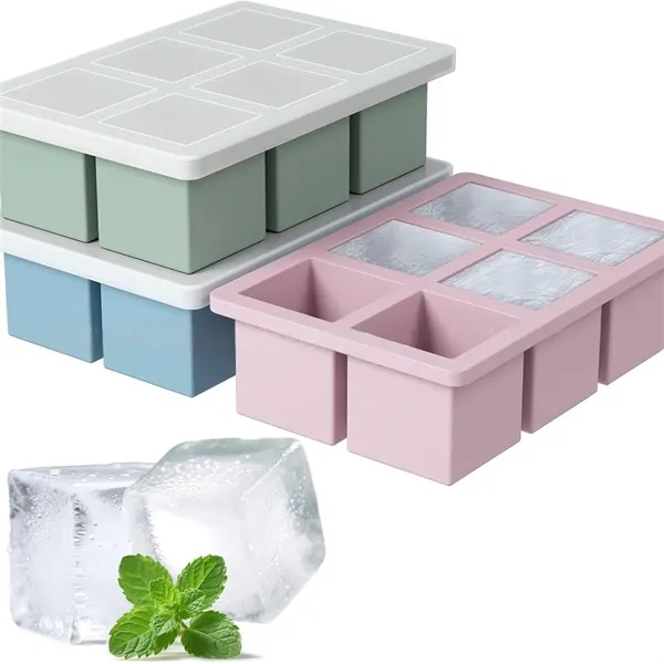 Large 2" Big Silicone Ice Cube Tray with Lid for Whisky - Large 2" Big Silicone Ice Cube Tray with Lid for Whisky - Image 1 of 5