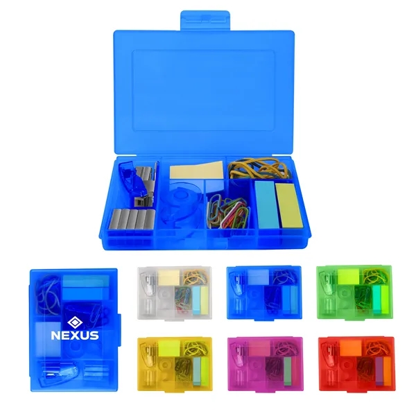 7 in 1 Mini Office Supply Kit With Portable Case - 7 in 1 Mini Office Supply Kit With Portable Case - Image 0 of 4