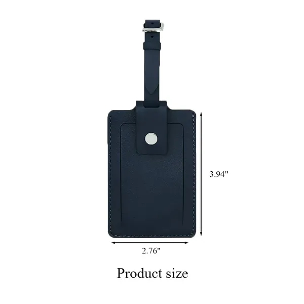 Premium Genuine Leather Luggage Tag - Premium Genuine Leather Luggage Tag - Image 3 of 5