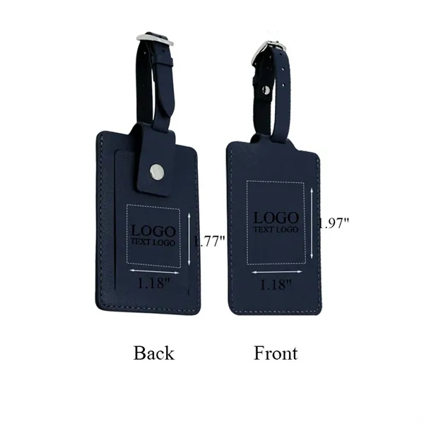 Premium Genuine Leather Luggage Tag - Premium Genuine Leather Luggage Tag - Image 2 of 5