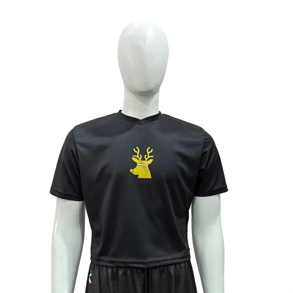 150GSM Mesh Jersey Cropped Short Sleeve V Neck - 150GSM Mesh Jersey Cropped Short Sleeve V Neck - Image 0 of 1