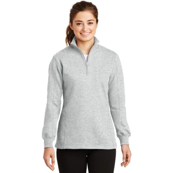 Sport-Tek Ladies Quarter-Zip Sweatshirt - Dark/All - Sport-Tek Ladies Quarter-Zip Sweatshirt - Dark/All - Image 0 of 7