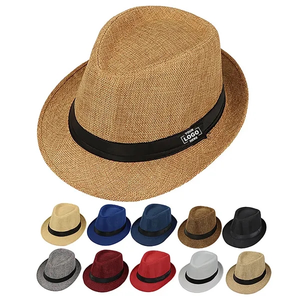 Unisex Vintage Twill Panama Fedora Hat - Unisex Vintage Twill Panama Fedora Hat - Image 0 of 6