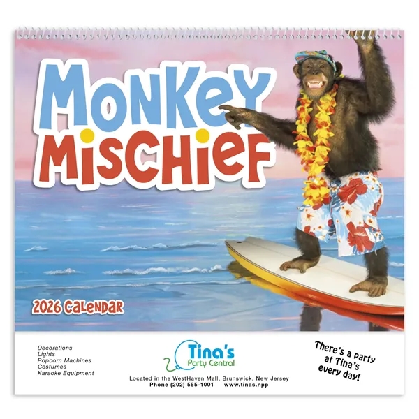 Good Value™ Monkey Mischief - Spiral Calendar - Good Value™ Monkey Mischief - Spiral Calendar - Image 0 of 30
