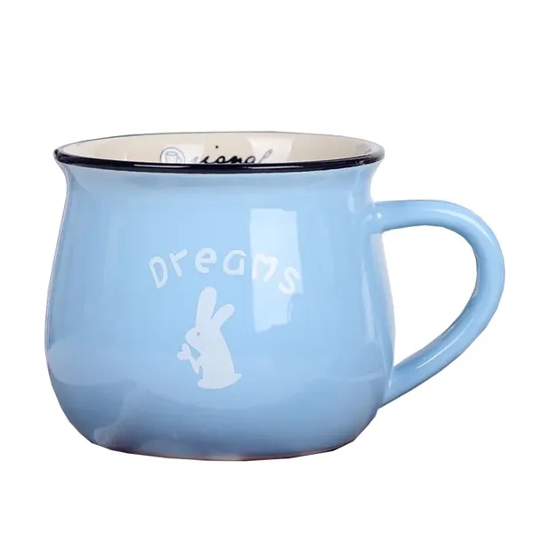 14oz Big Belly Ceramic Mugs Cups - 14oz Big Belly Ceramic Mugs Cups - Image 1 of 5