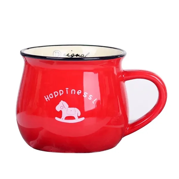 14oz Big Belly Ceramic Mugs Cups - 14oz Big Belly Ceramic Mugs Cups - Image 2 of 5