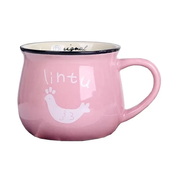 14oz Big Belly Ceramic Mugs Cups - 14oz Big Belly Ceramic Mugs Cups - Image 3 of 5