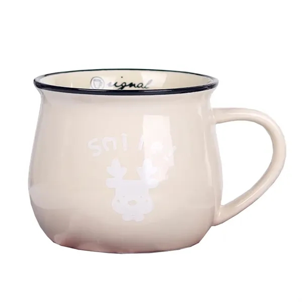 14oz Big Belly Ceramic Mugs Cups - 14oz Big Belly Ceramic Mugs Cups - Image 4 of 5