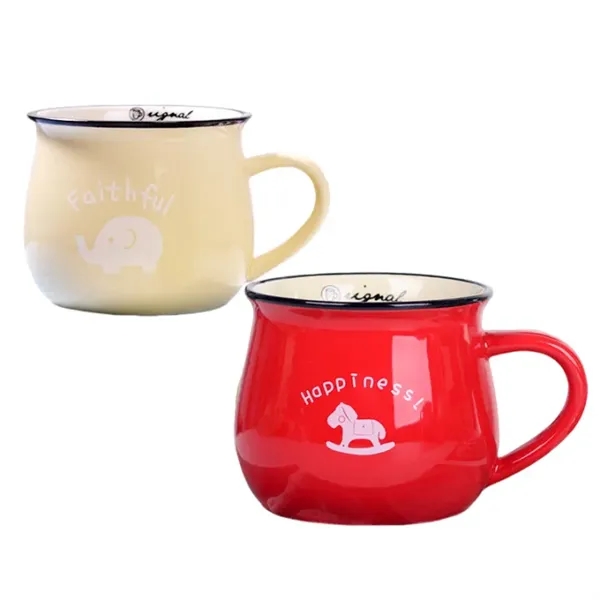 14oz Big Belly Ceramic Mugs Cups - 14oz Big Belly Ceramic Mugs Cups - Image 5 of 5