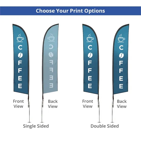 1.55' x 5.5'  Blade Flags Single sided Package w/Spike base - 1.55' x 5.5'  Blade Flags Single sided Package w/Spike base - Image 6 of 8