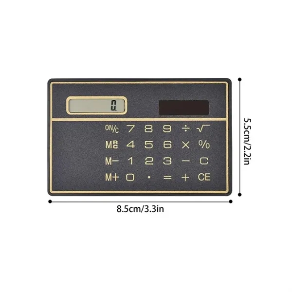Slim Solar 8-Digit Pocket Calculator Card Style - Slim Solar 8-Digit Pocket Calculator Card Style - Image 1 of 5
