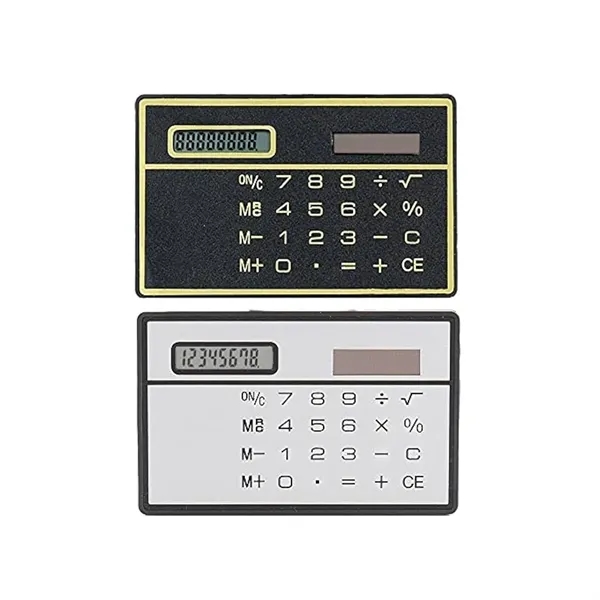 Slim Solar 8-Digit Pocket Calculator Card Style - Slim Solar 8-Digit Pocket Calculator Card Style - Image 2 of 5