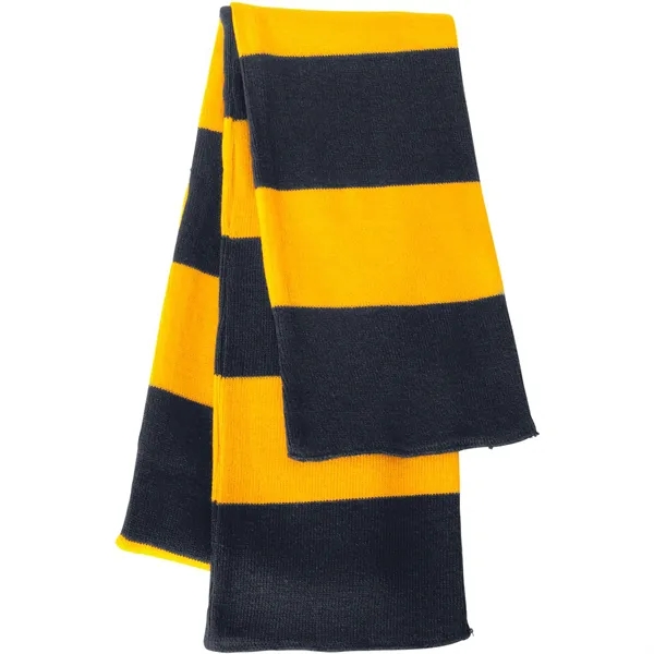 SPORTSMAN RUGBY-STRIPED KNIT SCARF - SPORTSMAN RUGBY-STRIPED KNIT SCARF - Image 4 of 10