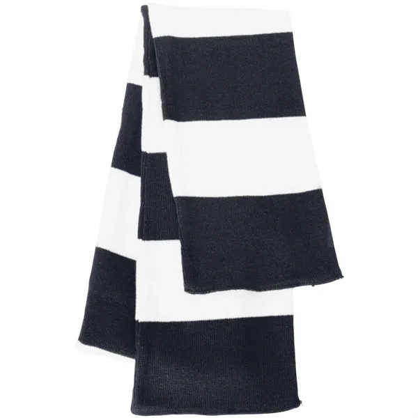 SPORTSMAN RUGBY-STRIPED KNIT SCARF - SPORTSMAN RUGBY-STRIPED KNIT SCARF - Image 5 of 10