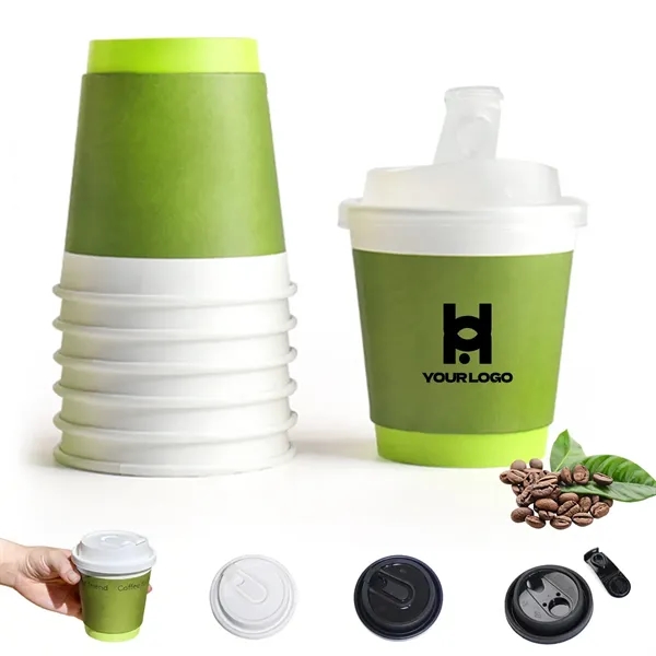 Disposable paper coffee cup hot or cold for party picnic - Disposable paper coffee cup hot or cold for party picnic - Image 0 of 4