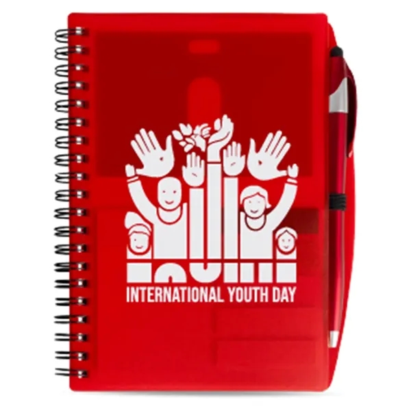 SpiralScript 5.5 x 7 Plastic Spiral Journal with Pen - SpiralScript 5.5 x 7 Plastic Spiral Journal with Pen - Image 4 of 15