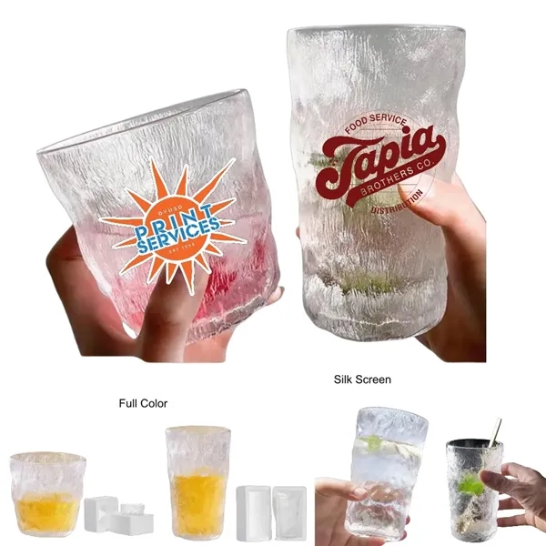 10/12 oz Clear Hammered Finish Ice Glacier Glass Tumbler - 10/12 oz Clear Hammered Finish Ice Glacier Glass Tumbler - Image 0 of 7