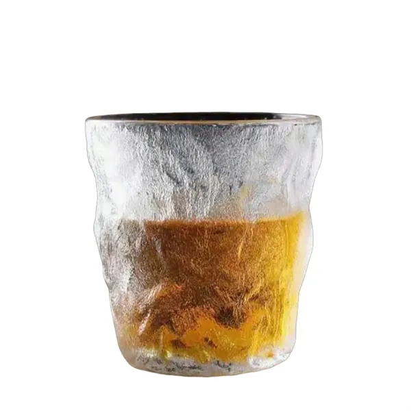10/12 oz Clear Hammered Finish Ice Glacier Glass Tumbler - 10/12 oz Clear Hammered Finish Ice Glacier Glass Tumbler - Image 2 of 7