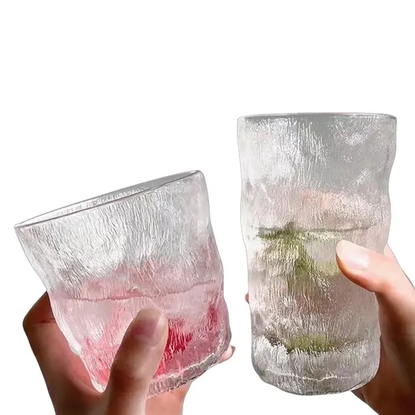 10/12 oz Clear Hammered Finish Ice Glacier Glass Tumbler - 10/12 oz Clear Hammered Finish Ice Glacier Glass Tumbler - Image 7 of 7