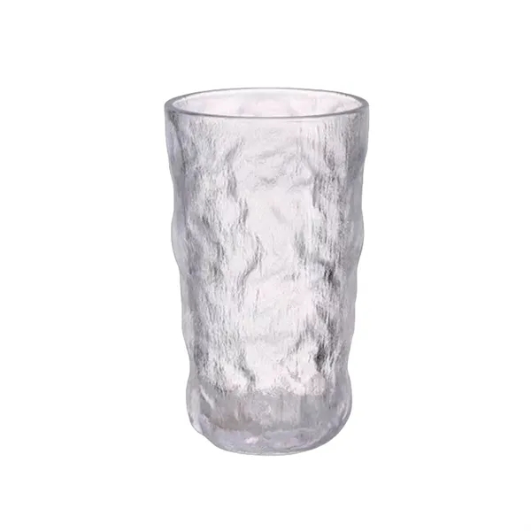 10/12 oz Clear Hammered Finish Ice Glacier Glass Tumbler - 10/12 oz Clear Hammered Finish Ice Glacier Glass Tumbler - Image 5 of 7
