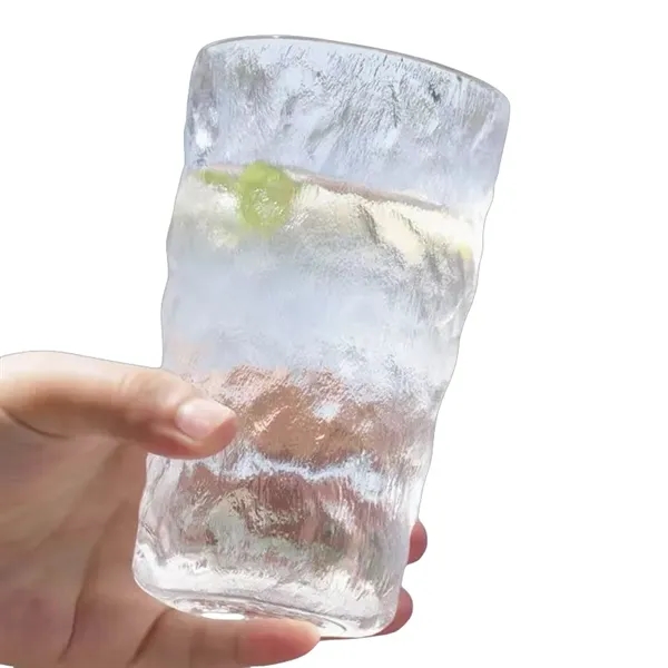 10/12 oz Clear Hammered Finish Ice Glacier Glass Tumbler - 10/12 oz Clear Hammered Finish Ice Glacier Glass Tumbler - Image 6 of 7