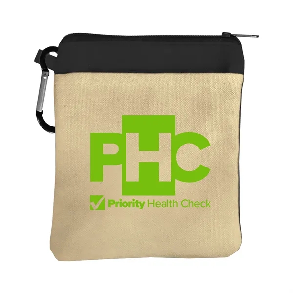 Garyline® Canvas Zipper Pouch with Carabiner